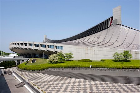 shibuya - Yoyogi National Stadium à Shibuya, conçu par l'architecte Kenzo Tange pour les 1964 Jeux olympiques d'été, Tokyo, Japon, Asie Photographie de stock - Rights-Managed, Code: 841-03520274