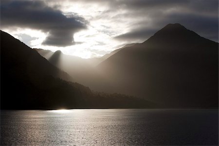 Fjord, Thomson Sound, île du Sud, Nouvelle-Zélande, Pacifique Photographie de stock - Rights-Managed, Code: 841-03674032