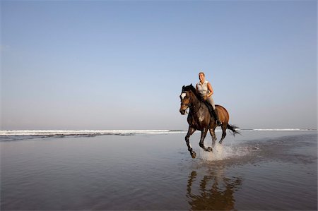 riding on horses on the beach - Horse riding at the beach, Kuta Beach, Bali, Indonesia, Southeast Asia, Asia Stock Photo - Rights-Managed, Code: 841-03674049