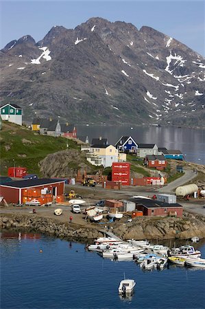 simsearch:841-06500559,k - Harbour and village, Ammassalik, Greenland, Arctic, Polar Regions Foto de stock - Con derechos protegidos, Código: 841-03674091