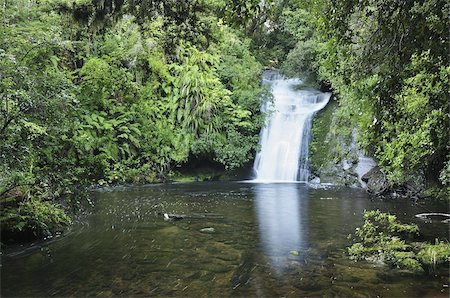 Bridal Veil Falls, Parc National de Te Urewera, Bay of Plenty, North Island, New Zealand, Pacifique Photographie de stock - Rights-Managed, Code: 841-03674178