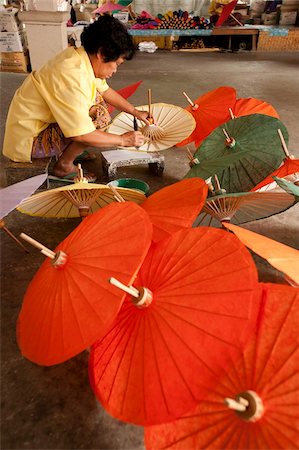 Bo Sang, Umbrella Village, Chiang Mai Province, Thailand, Southeast Asia, Asia Foto de stock - Con derechos protegidos, Código: 841-03674633