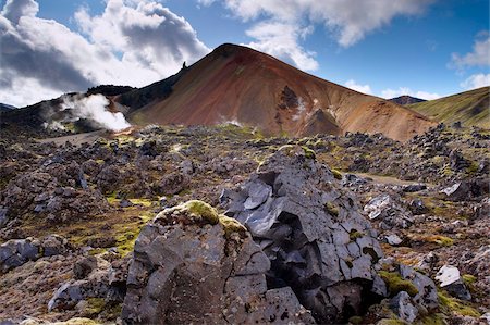 simsearch:841-03031540,k - Brennisteinsalda, 855 m, Iceland's most colourful mountain, dominates the lava fields of Laugahraun, Landmannalaugar area, Fjallabak region, Iceland, Polar Regions Foto de stock - Con derechos protegidos, Código: 841-03674747