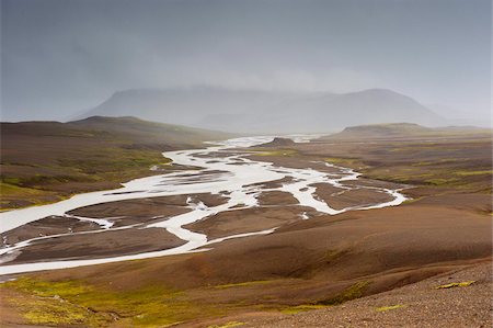 simsearch:841-03673655,k - Jokulkvisl River and valley at the foot of Kerlingarfjoll Mountains, a majestic massif of rhyolitic domes, Iceland, Polar Regions Stock Photo - Rights-Managed, Code: 841-03674743