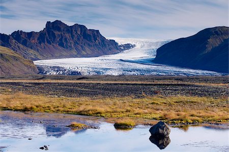 skaftafell national park - Skaftafellsjokull, impressive glacial tongue of the Vatnajokull ice cap in Skaftafell National Park, south-east Iceland (Austurland), Iceland, Polar Regions Stock Photo - Rights-Managed, Code: 841-03674787