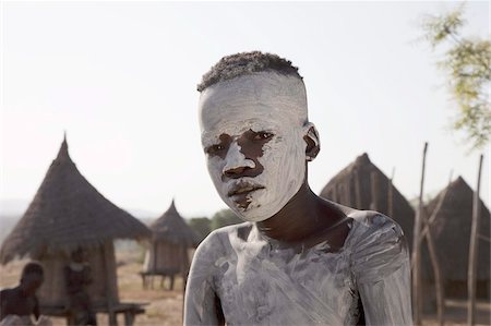 Karo boy in the village of Kolcho, Omo Valley, Ethiopia, Africa Foto de stock - Con derechos protegidos, Código: 841-03674807