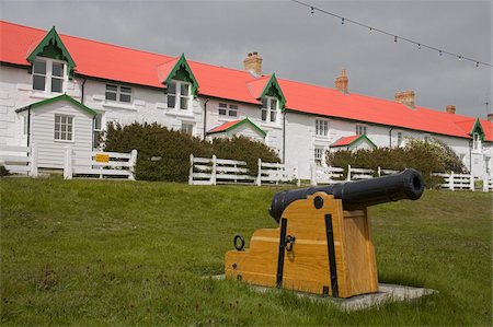 Cannon on Victory Green in Port Stanley, Falkland Islands (Islas Malvinas), South America Foto de stock - Con derechos protegidos, Código: 841-03674847