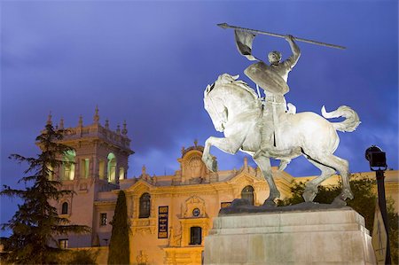 spear (weapon) - El Cid Statue and House of Hospitality in Balboa Park, San Diego, California, United States of America, North America Stock Photo - Rights-Managed, Code: 841-03674864