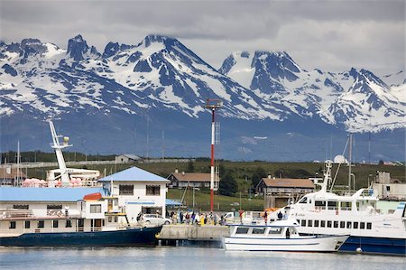Port of Ushuaia, Tierra del Fuego, Patagonia, Argentina, South America Foto de stock - Con derechos protegidos, Código: 841-03674882