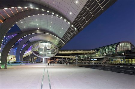 person blurred - Stylish modern architecture of Terminal 3 opened in 2010, Dubai International Airport, Dubai, United Arab Emirates, Middle East Stock Photo - Rights-Managed, Code: 841-03674962