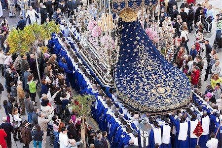 Semana Santa (Holy Week) celebrations, Malaga, Andalucia, Spain, Europe Stock Photo - Rights-Managed, Code: 841-03674985