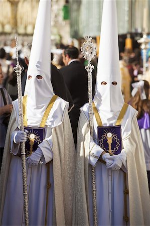 Semana Santa (Holy Week) celebrations, Malaga, Andalucia, Spain, Europe Stock Photo - Rights-Managed, Code: 841-03674981