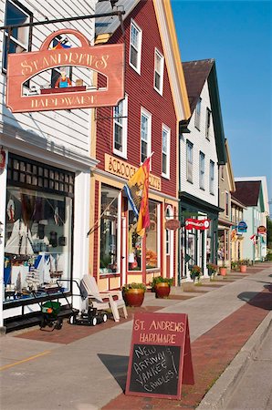 small town shopping - St. Andrews, New Brunswick, Canada, en Amérique du Nord Photographie de stock - Rights-Managed, Code: 841-03675036