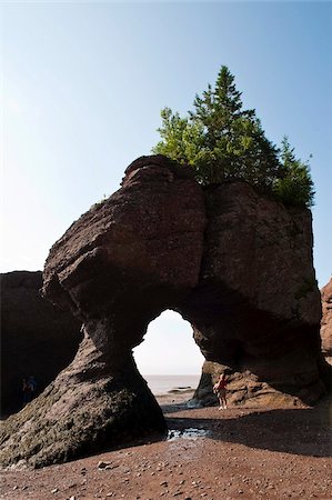 Hopewell Rocks and The Ocean Tidal Exploration Site, New Brunswick, Canada, North America Stock Photo - Rights-Managed, Code: 841-03675044