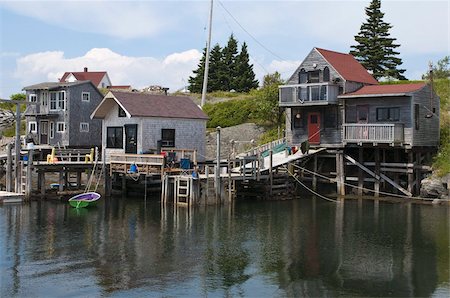 Scene around Blue Rocks in Lunenburg Harbour, Nova Scotia, Canada, North America Stock Photo - Rights-Managed, Code: 841-03675074