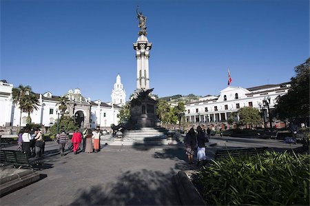 quito - Plaza de Independencia, Historic Center, UNESCO World Heritage Site, Quito, Ecuador, South America Stock Photo - Rights-Managed, Code: 841-03675174