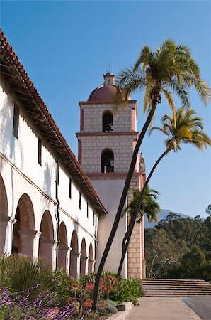 Santa Barbara, Santa Barbara, Californie, États-Unis d'Amérique, la Mission en Amérique du Nord Photographie de stock - Rights-Managed, Code: 841-03675193