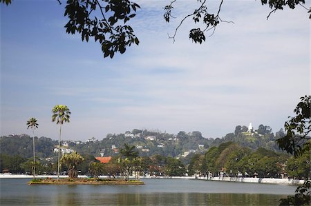 View of Kandy Lake, Kandy, Sri Lanka, Asia Stock Photo - Rights-Managed, Code: 841-03675213