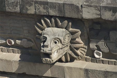 Temple de Quetzalcoatl, Zone archéologique de Teotihuacan, UNESCO World Heritage Site, au Mexique, en Amérique du Nord Photographie de stock - Rights-Managed, Code: 841-03675256