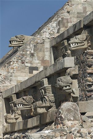 Temple de Quetzalcoatl, Zone archéologique de Teotihuacan, UNESCO World Heritage Site, au Mexique, en Amérique du Nord Photographie de stock - Rights-Managed, Code: 841-03675257