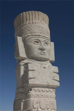 simsearch:832-03724365,k - Atlantes warrior statue, Temple of Quetzalcoatl, Tula, the probable capital of Toltec civilization, Archaeological Zone, Tula de Allende, Hidalgo, Mexico, North America Fotografie stock - Rights-Managed, Codice: 841-03675253