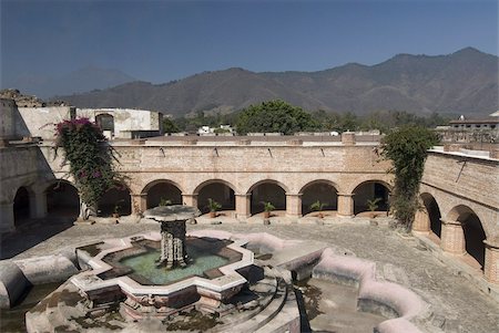 The ruined cloisters and gardens of Church and Convent de Nuestra Senora of La Merced, Antigua,UNESCO World Heritage Site, Guatemala, Central America Stock Photo - Rights-Managed, Code: 841-03675282