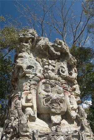 D la stèle datant de 736 AD, parc archéologique de Copan, Copan, UNESCO World Heritage Site, Honduras, Amérique centrale Photographie de stock - Rights-Managed, Code: 841-03675330