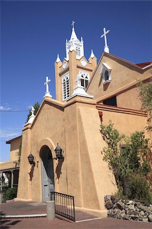 Église de San Felipe de Neri, Old Town, Albuquerque, Nouveau-Mexique, États-Unis d'Amérique, l'Amérique du Nord Photographie de stock - Rights-Managed, Code: 841-03675571