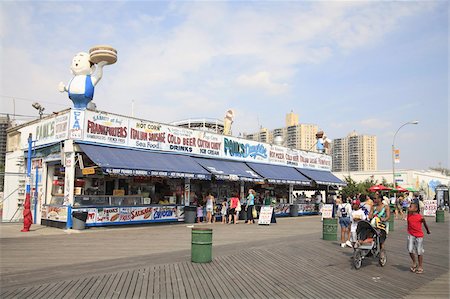 promenade - Boardwalk, Coney Island, Brooklyn, New York City, États-Unis d'Amérique, Amérique du Nord Photographie de stock - Rights-Managed, Code: 841-03675586