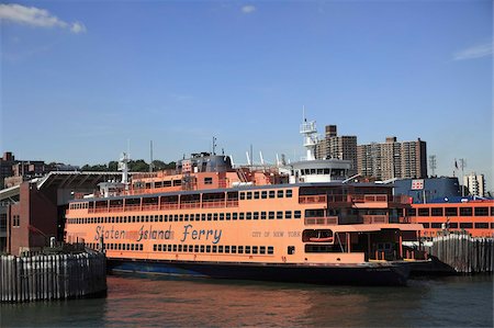 staten island, new york - Staten Island Ferry, New York City, United States of America, North America Foto de stock - Con derechos protegidos, Código: 841-03675583