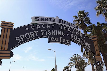 santa monica pier - Santa Monica Pier, Santa Monica, Los Angeles, California, United States of America, North America Foto de stock - Con derechos protegidos, Código: 841-03675616