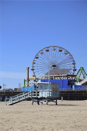 santa monica pier - Santa Monica Pier, Santa Monica, Los Angeles, California, United States of America, North America Foto de stock - Con derechos protegidos, Código: 841-03675629