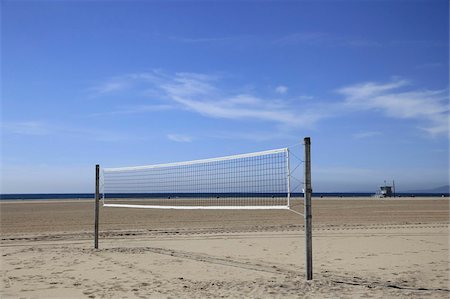 santa monica beach - Volleyball net, Santa Monica, Los Angeles, California, United States of America, North America Stock Photo - Rights-Managed, Code: 841-03675622