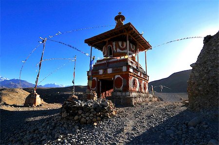 Chorten (stupa) near Tsarang village, Mustang, Nepal, Asia Stock Photo - Rights-Managed, Code: 841-03675856