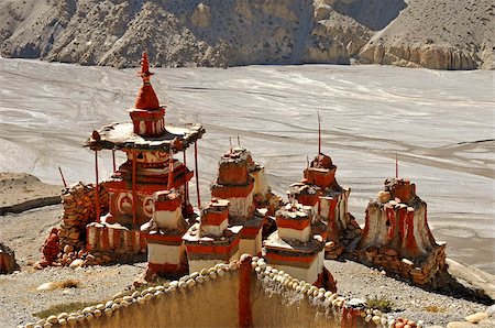 simsearch:841-05959817,k - Chortens (stupas) in Tangbe village, Mustang, Nepal, Asia Fotografie stock - Rights-Managed, Codice: 841-03675857