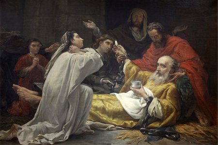 simsearch:841-06032233,k - Painting of Saint-Francois-Xavier's death in Saint-Francois-Xavier church, Paris, France, Europe Foto de stock - Direito Controlado, Número: 841-03675878