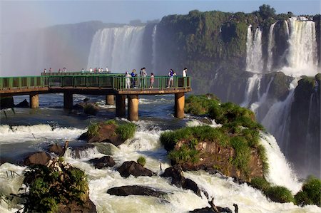 View of the Iguassu Falls, UNESCO World Heritage Site, from the Brazilian side, Brazil, South America Foto de stock - Con derechos protegidos, Código: 841-03676110