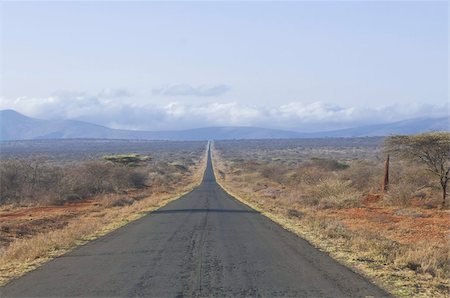 Straight road leading into Kenya in Southern Ethiopia, Africa Stock Photo - Rights-Managed, Code: 841-03676181