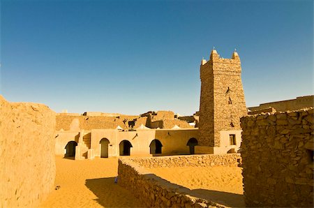 simsearch:841-03060806,k - La grande mosquée du vendredi, patrimoine mondial UNESCO, Chinguetti, centre commercial médiéval dans le nord de la Mauritanie, Afrique Photographie de stock - Rights-Managed, Code: 841-03676287