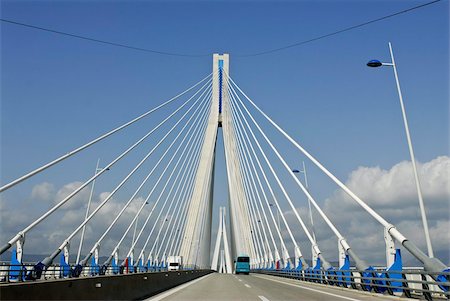 Giant bridge across the Gulf of Corinth, near Patra, Peloponnese, Greece, Europe Stock Photo - Rights-Managed, Code: 841-03676479