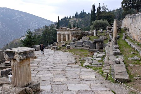 The ruins of ancient Delphi, UNESCO World Heritage Site, Greece, Europe Stock Photo - Rights-Managed, Code: 841-03676533