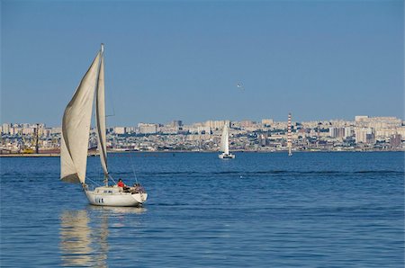 sail asia - Sailing boat on Baku Bay, Baku, Azerbaijan, Central Asia, Asia Stock Photo - Rights-Managed, Code: 841-03676631