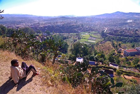 Young boy looking over Fianarantsoa, Madagascar, Africa Stock Photo - Rights-Managed, Code: 841-03676765