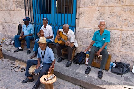 street entertainer - Street musicians, Havana, Cuba, West Indies, Caribbean, Central America Stock Photo - Rights-Managed, Code: 841-03676791