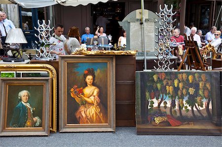 Marché aux puces, rue Mouffetard, Paris, France, Europe Photographie de stock - Rights-Managed, Code: 841-03676916