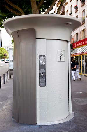 paris france customs - Public street toilet, Paris, France, Europe Stock Photo - Rights-Managed, Code: 841-03676926