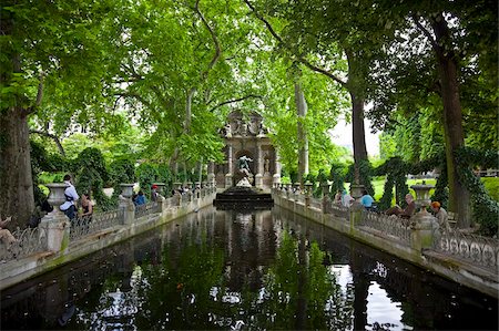 Fontaine de Medicis, Jardin du Luxembourg, Paris, Frankreich, Europa Stockbilder - Lizenzpflichtiges, Bildnummer: 841-03676935