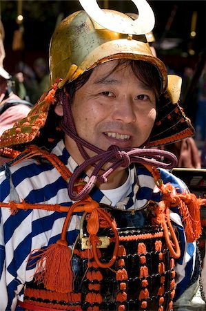 Bushido samurai warrior wearing costume at the Shunki Reitaisai festival in Nikko, Tochigi, Japan, Asia Stock Photo - Rights-Managed, Code: 841-03676953