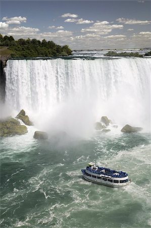 Maid of the Mist sails near the American Falls in Niagara Falls, New York State, United States of America, North America Stock Photo - Rights-Managed, Code: 841-03677006