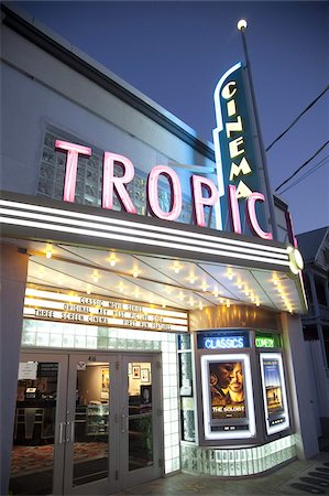 Tropic Cinema, an art deco building in Key West, Florida, United States of America, North America Stock Photo - Rights-Managed, Code: 841-03677115